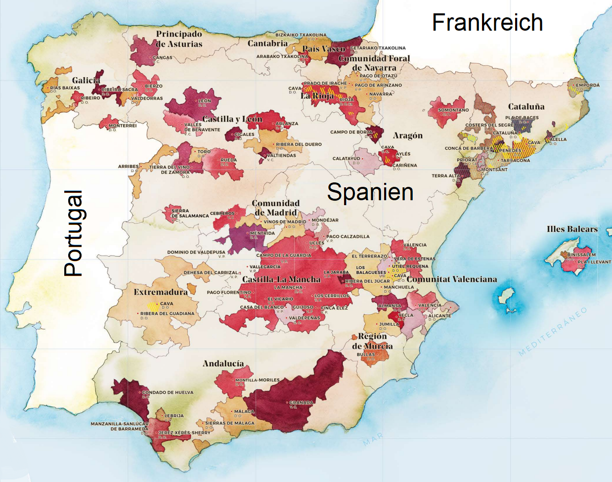 Weine und Produzenten aus Spanien | wein.plus Wein-Regionen